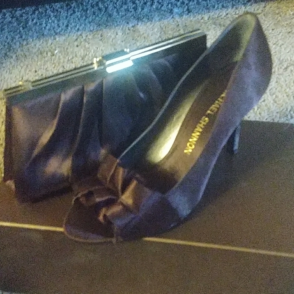 Heels w/ clutch bag